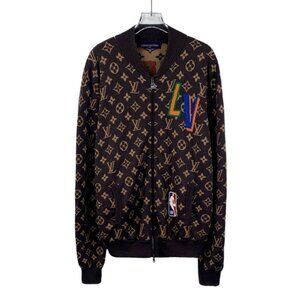 DM0097 Louis Vuitton X NBA Monogram Logo Bomber Jacket